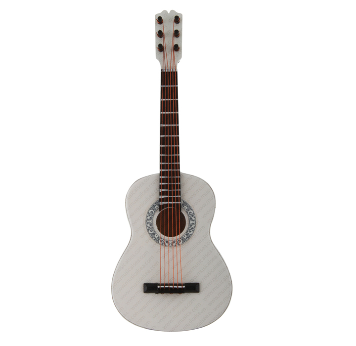 Miniature White Guitar GU14